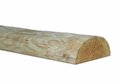Douglas houten halfronde palen geschild & ongepunt | Diameter 11-12 cm, Lengte 500 cm.